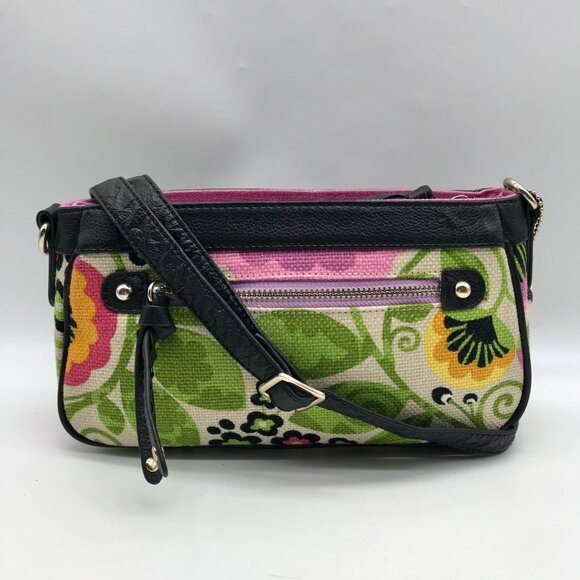 Spartina 449 Ivory Floral Port Passage Crossbody Bag - Picture 2 of 11